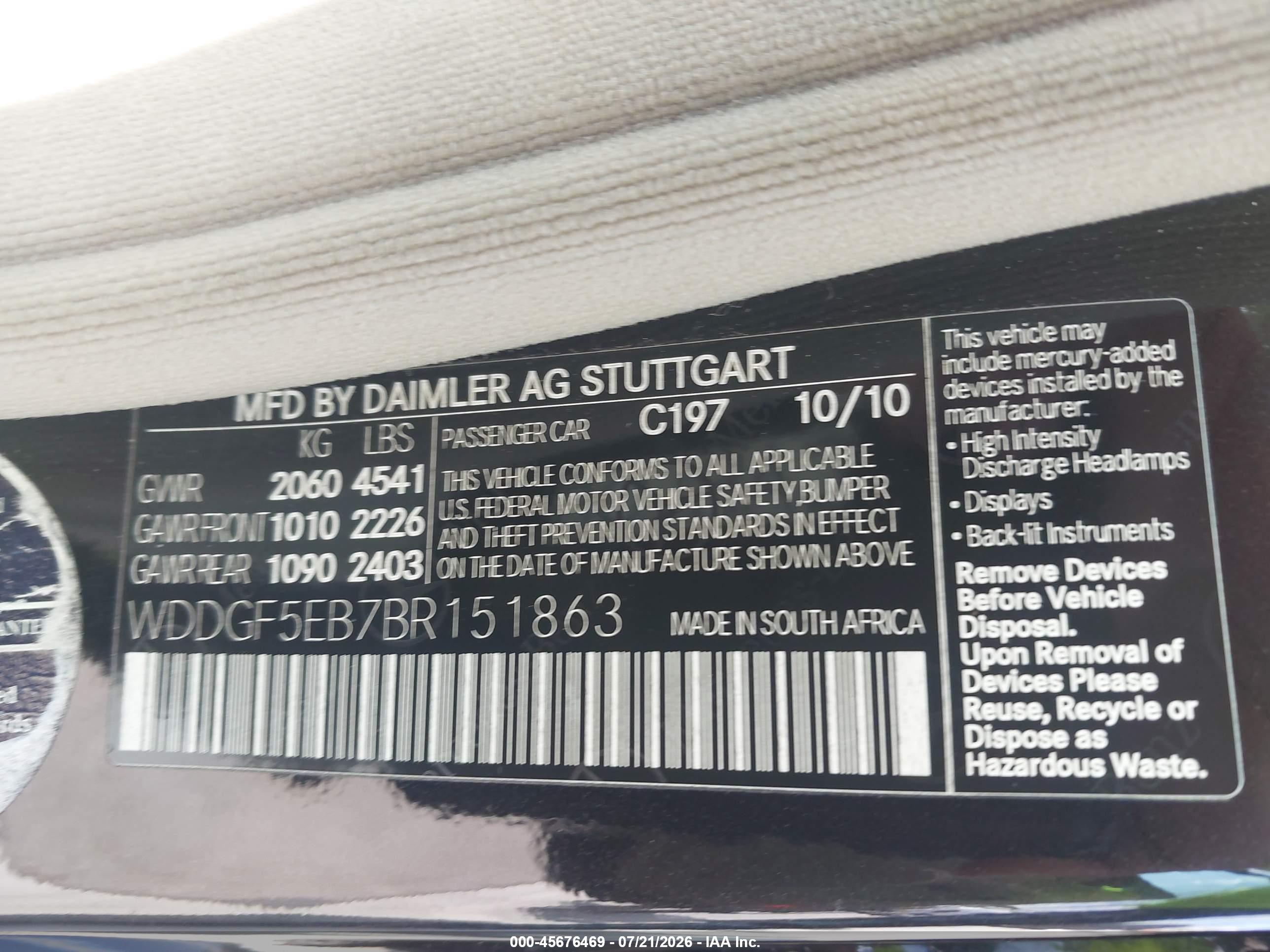 2011 MERCEDES-BENZ C 300 C300
