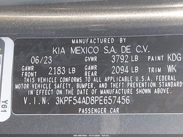 2023 KIA FORTE GT-LINE