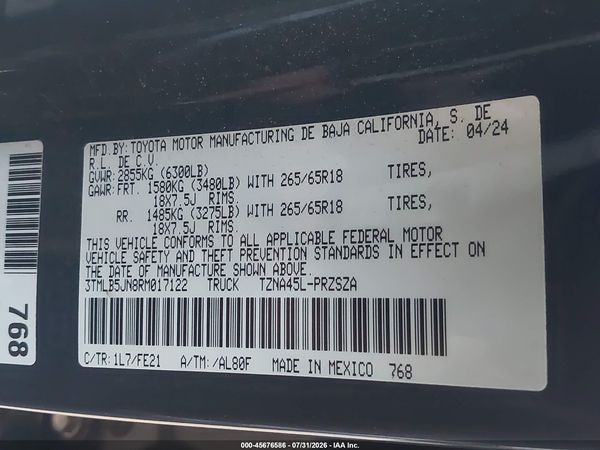 2024 TOYOTA TACOMA TRD SPORT