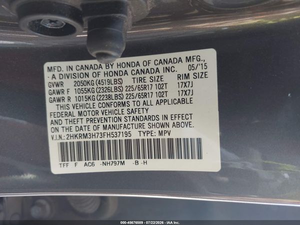 2015 HONDA CR-V EX-L