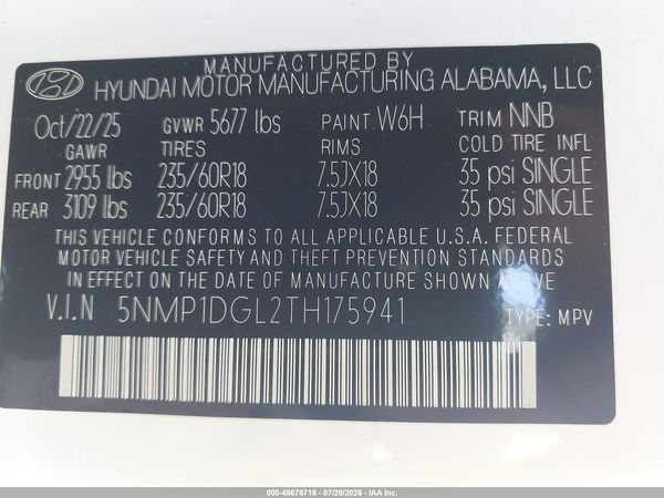 2026 HYUNDAI SANTA FE SE