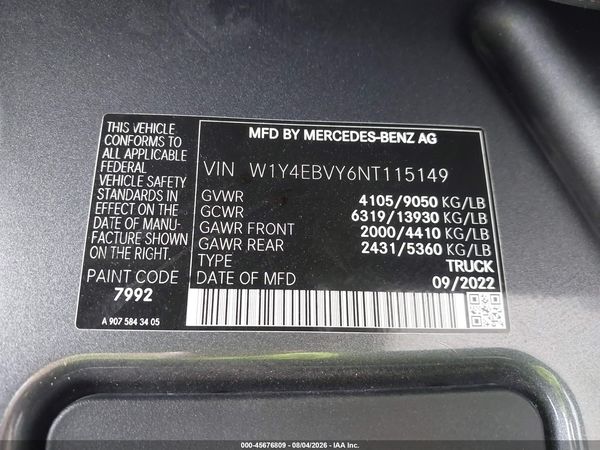 2022 MERCEDES-BENZ SPRINTER 2500