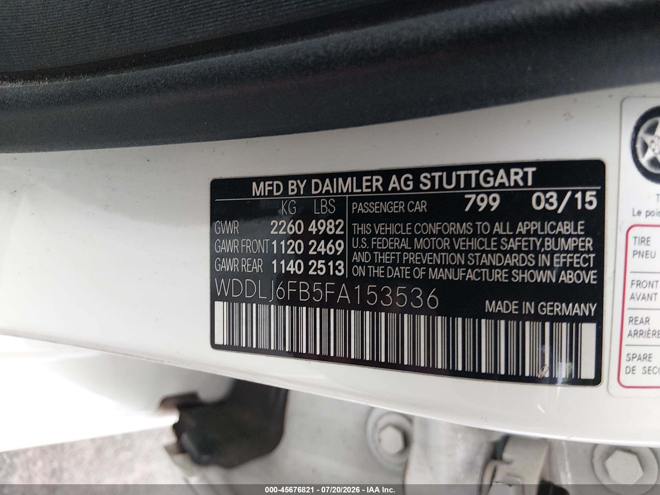2015 MERCEDES-BENZ CLS 400 CLS400