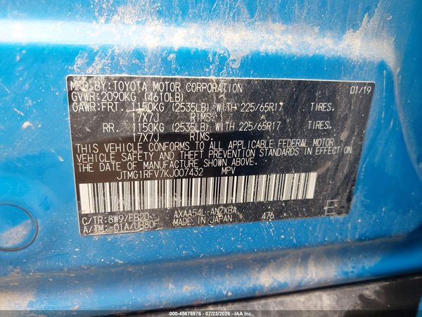 2019 TOYOTA RAV4 LE