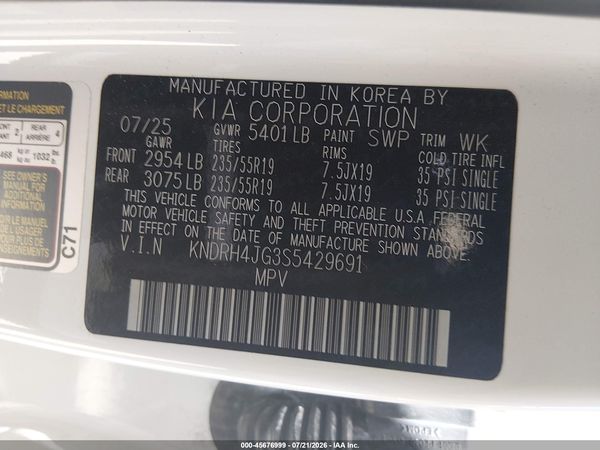 2025 KIA SORENTO HYBRID EX
