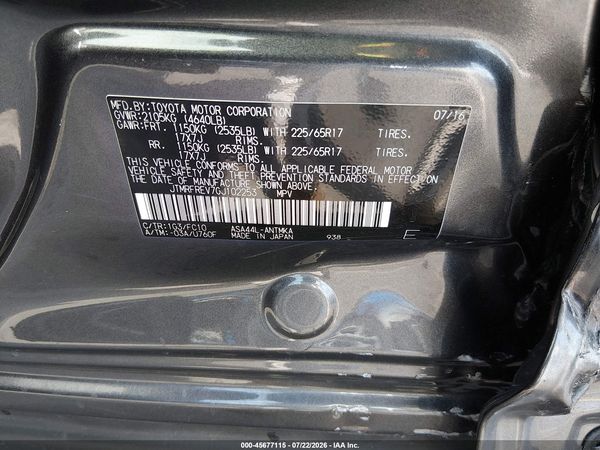 2016 TOYOTA RAV4 XLE
