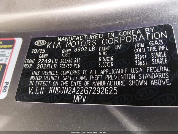 2016 KIA SOUL Plus