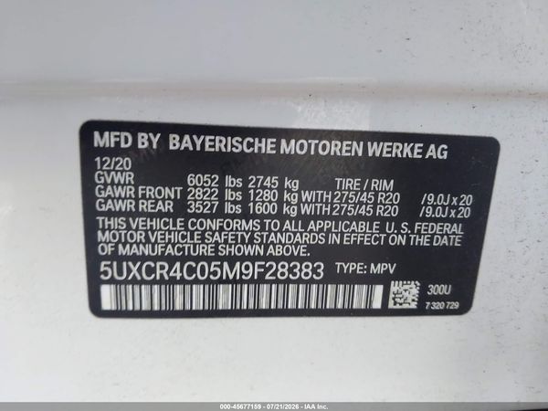 2021 BMW X5 SDRIVE40I