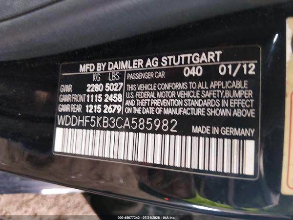 2012 MERCEDES-BENZ E 350 E350