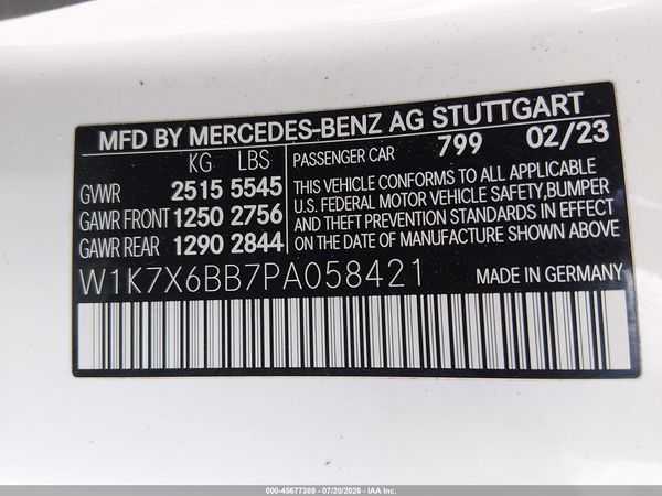 2023 MERCEDES-BENZ AMG GT 53 4-DOOR COUPE AMG GT53