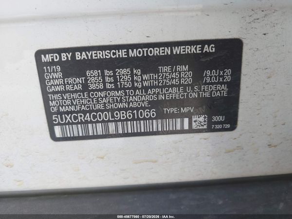 2020 BMW X5 SDRIVE40I