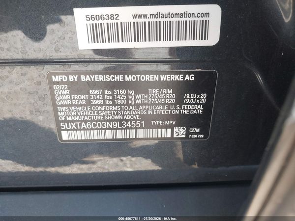 2022 BMW X5 PHEV XDRIVE45E
