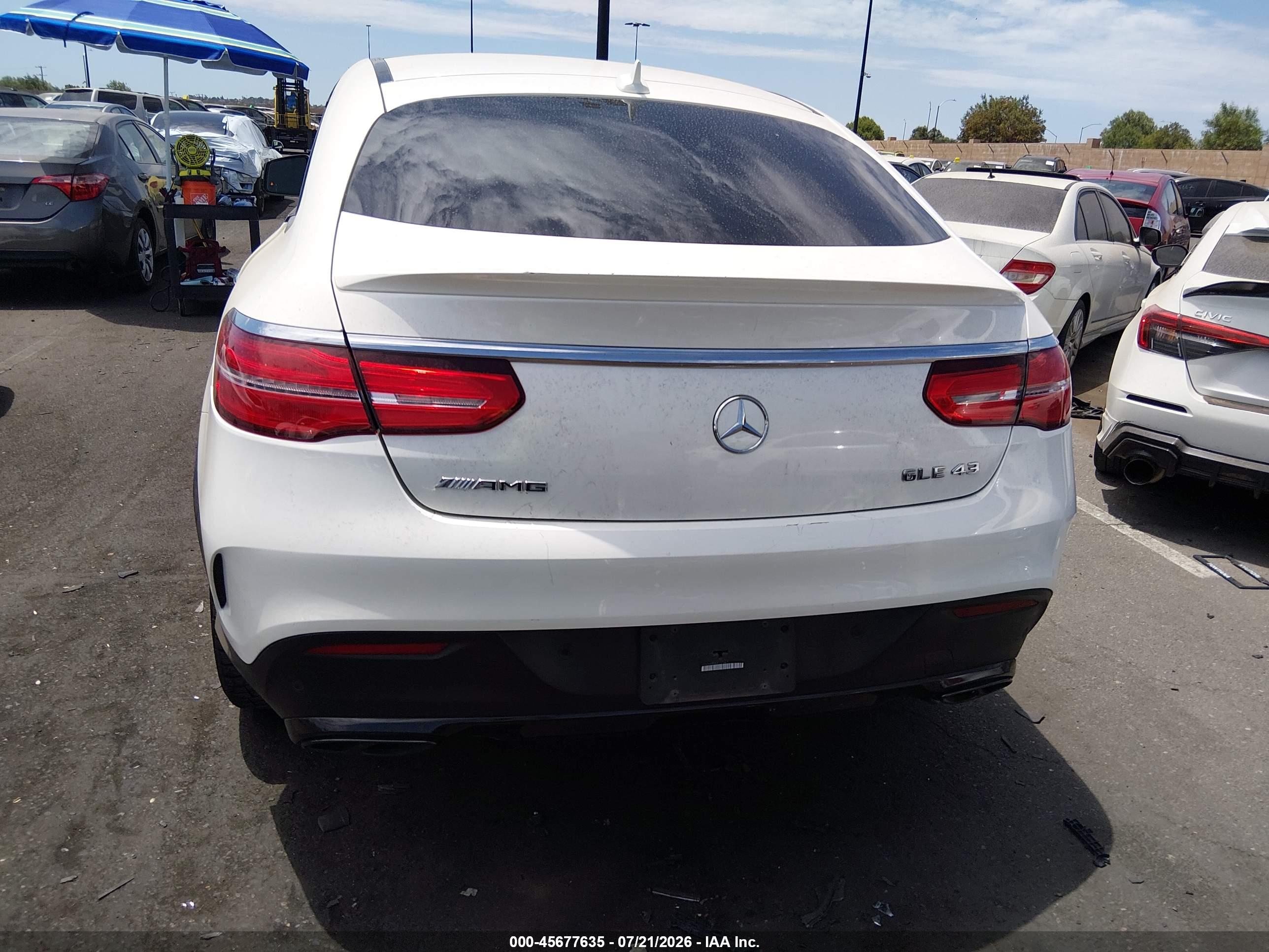 2019 MERCEDES-BENZ AMG GLE 43 COUPE 4MATIC
