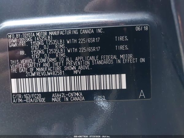 2018 TOYOTA RAV4 XLE