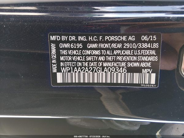 2016 PORSCHE CAYENNE