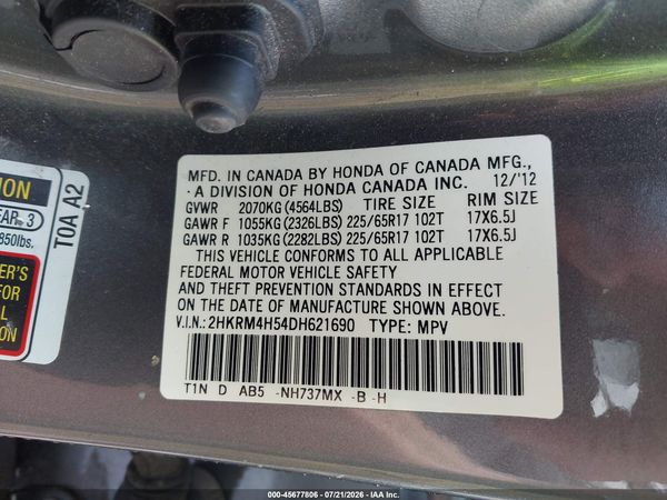 2013 HONDA CR-V EX