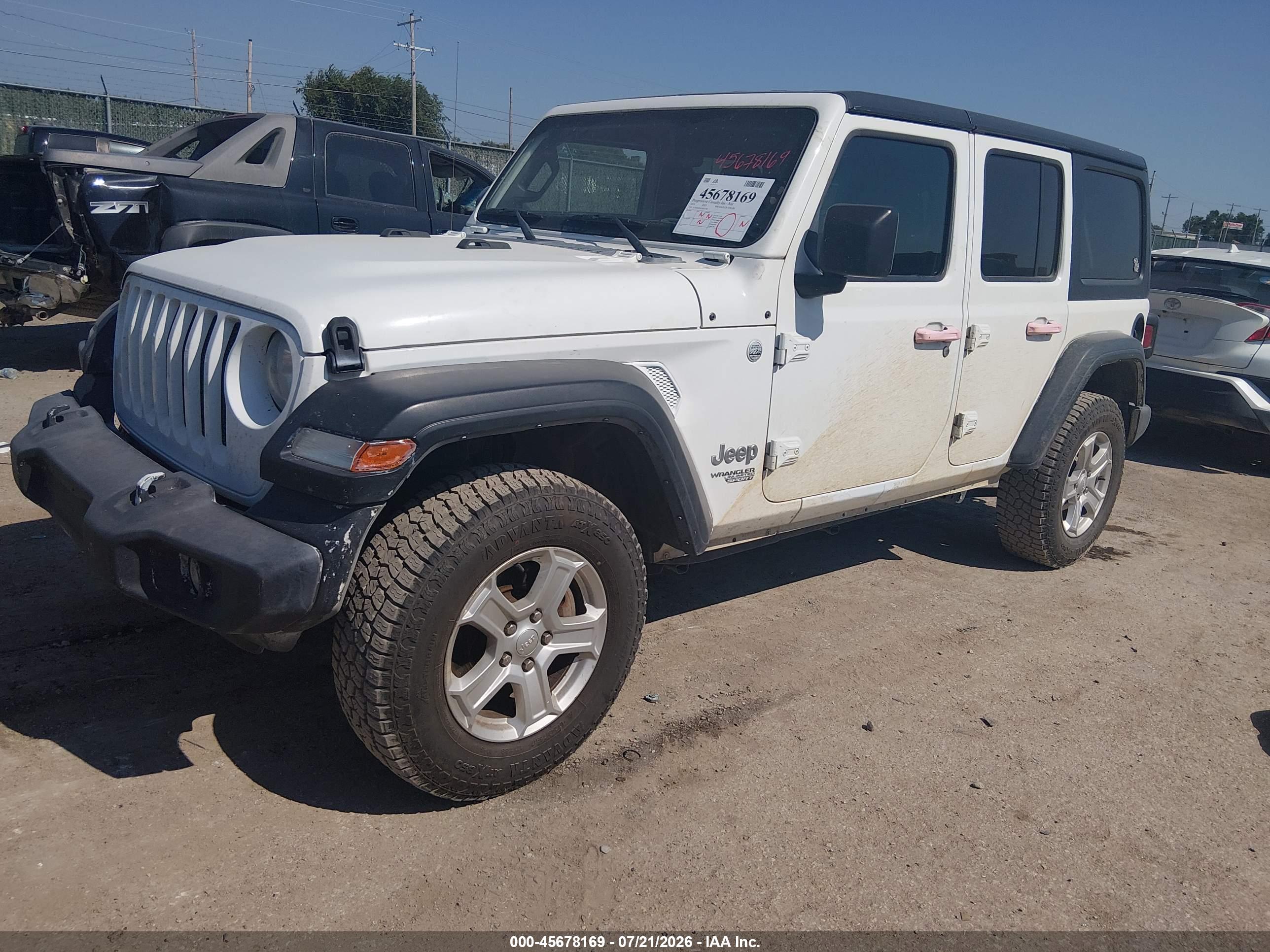 2019 JEEP WRANGLER UNLIMITED SPORT S 4X4