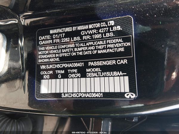2017 INFINITI QX30 SPORT