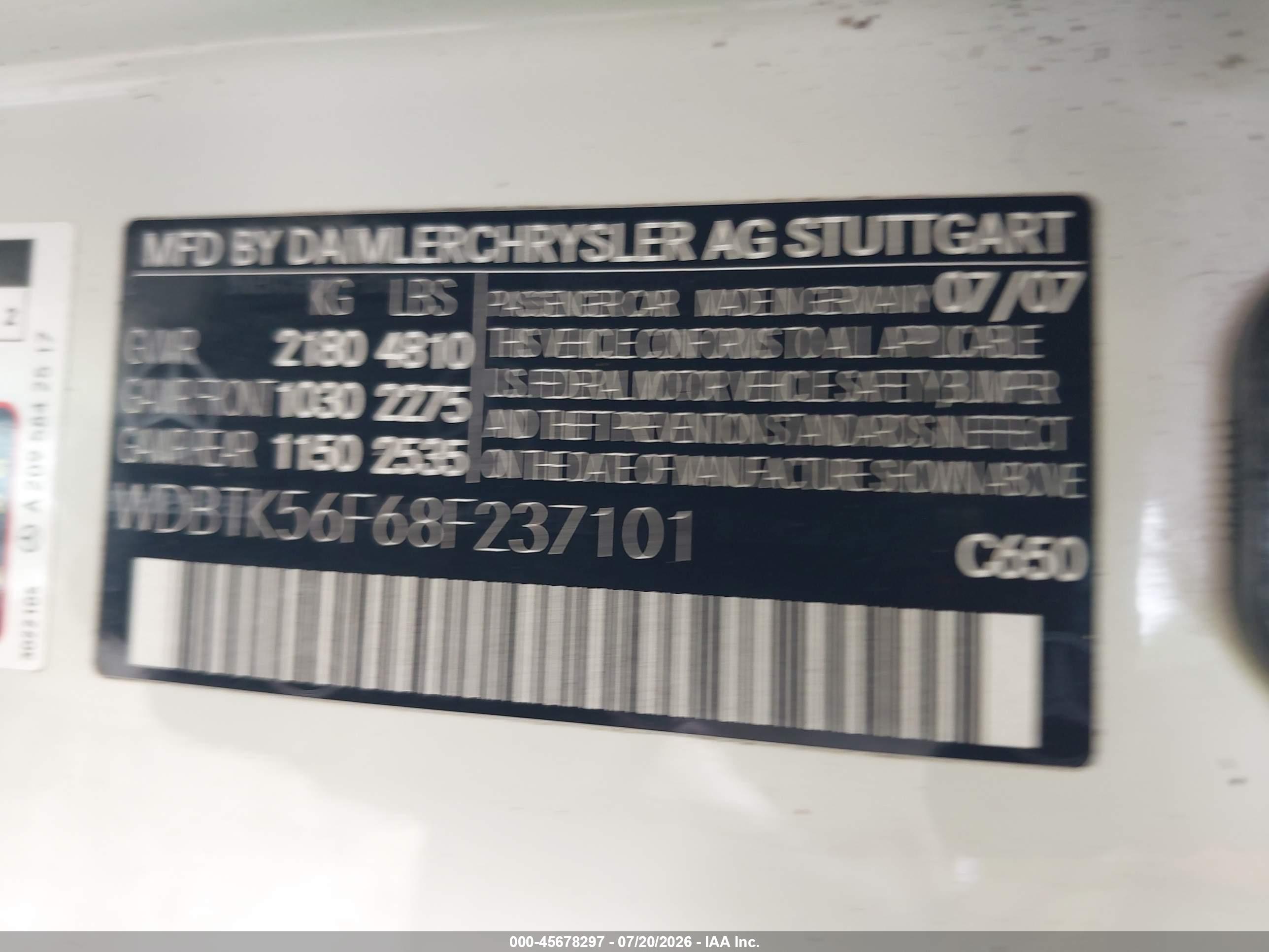 2008 MERCEDES-BENZ CLK 350 CLK350