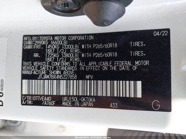 2022 LEXUS GX 460 PREMIUM — I9