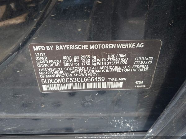 2012 BMW X5 XDRIVE35D