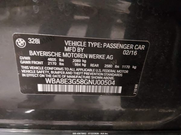 2016 BMW 328I XDRIVE
