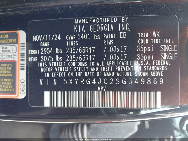 2025 KIA SORENTO LX