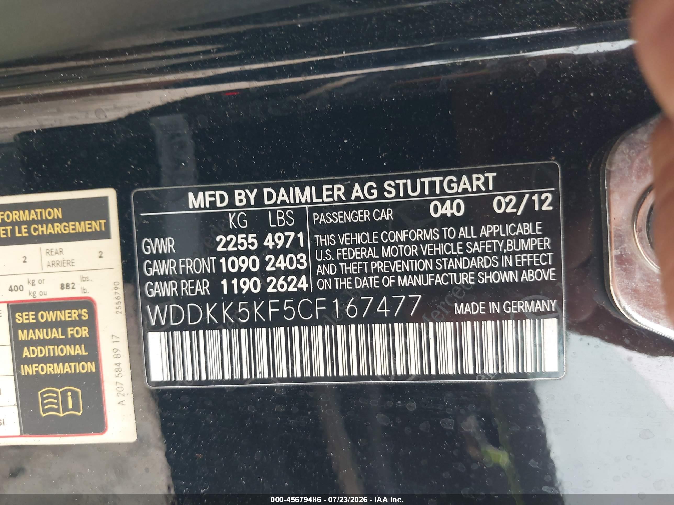 2012 MERCEDES-BENZ E 350 E350