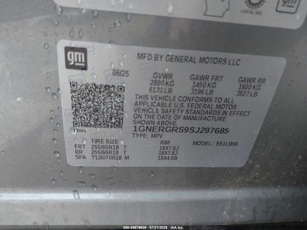 2025 CHEVROLET TRAVERSE FWD LT — I9