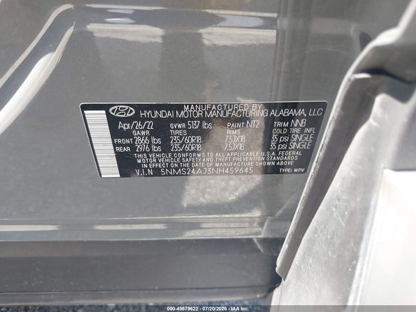 2022 HYUNDAI SANTA FE SEL