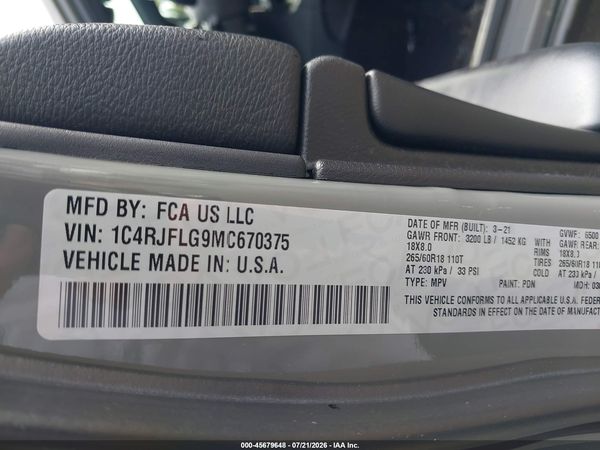 2021 JEEP GRAND CHEROKEE TRAILHAWK 4X4