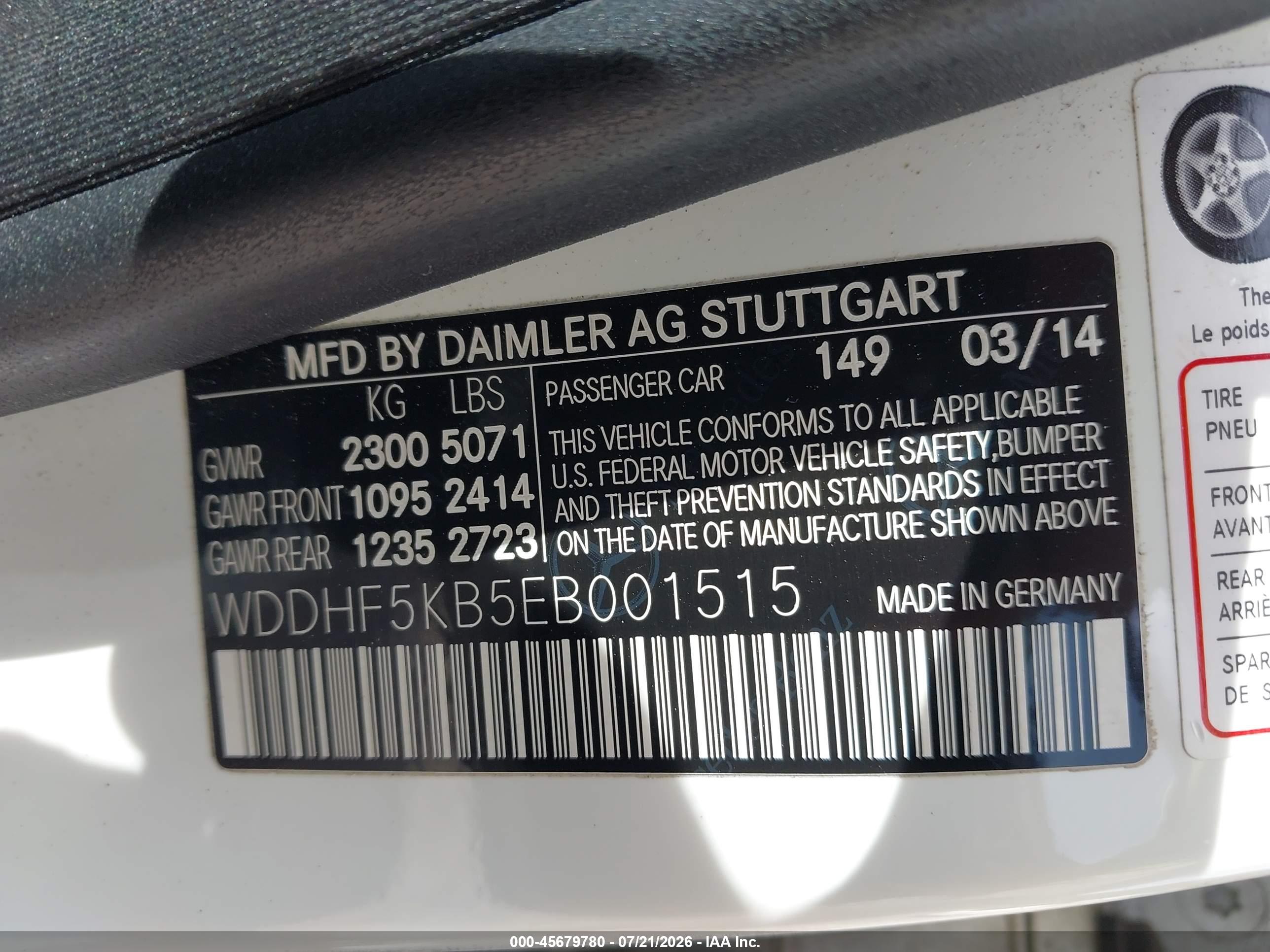 2014 MERCEDES-BENZ E 350 E350