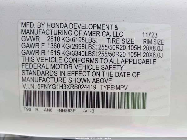 2024 HONDA PILOT SPORT