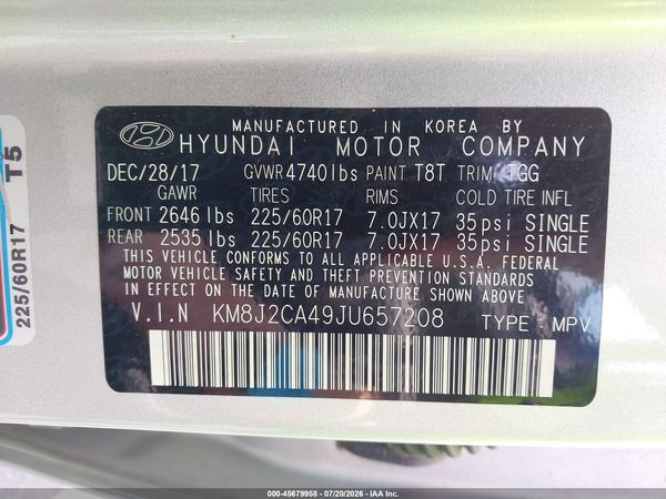 2018 HYUNDAI TUCSON SE