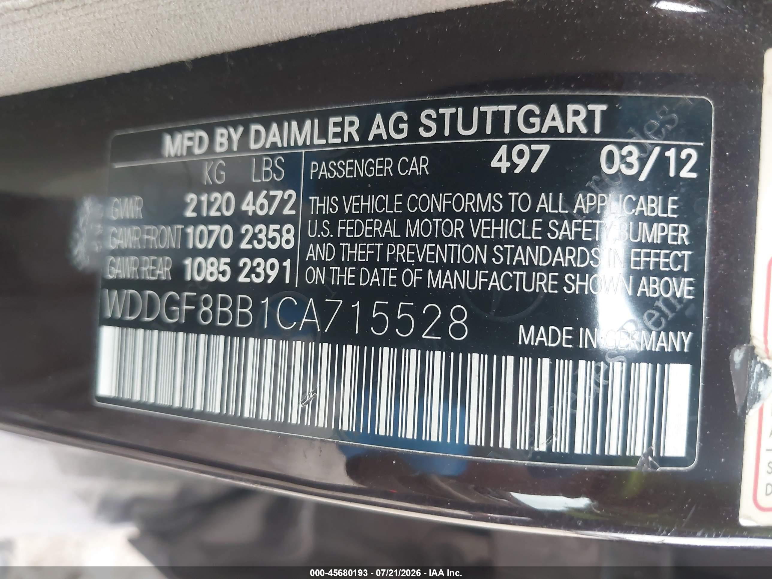 2012 MERCEDES-BENZ C 300 SPORT 4MATIC