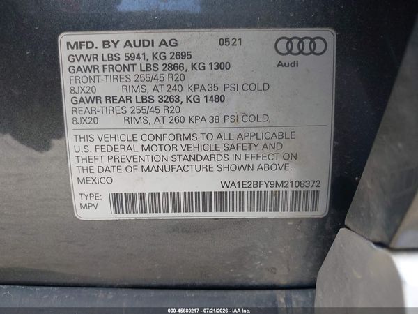 2021 AUDI Q5