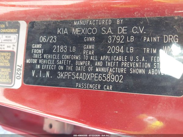 2023 KIA FORTE GT-LINE