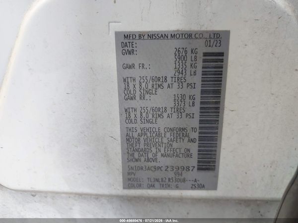 2023 NISSAN PATHFINDER S 4WD