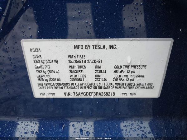 2024 TESLA MODEL Y