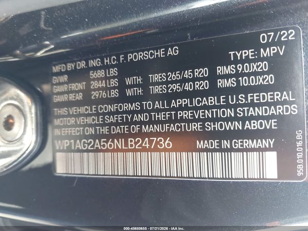 2022 PORSCHE MACAN S