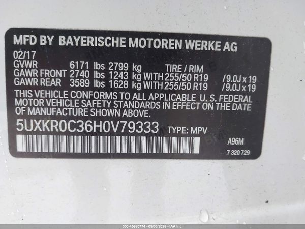 2017 BMW X5 XDRIVE35I
