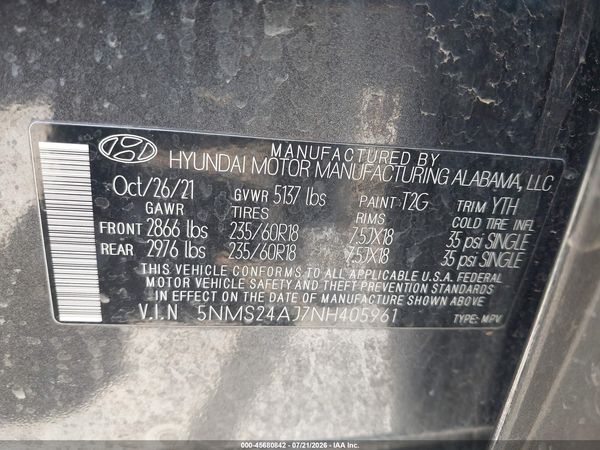 2022 HYUNDAI SANTA FE SEL
