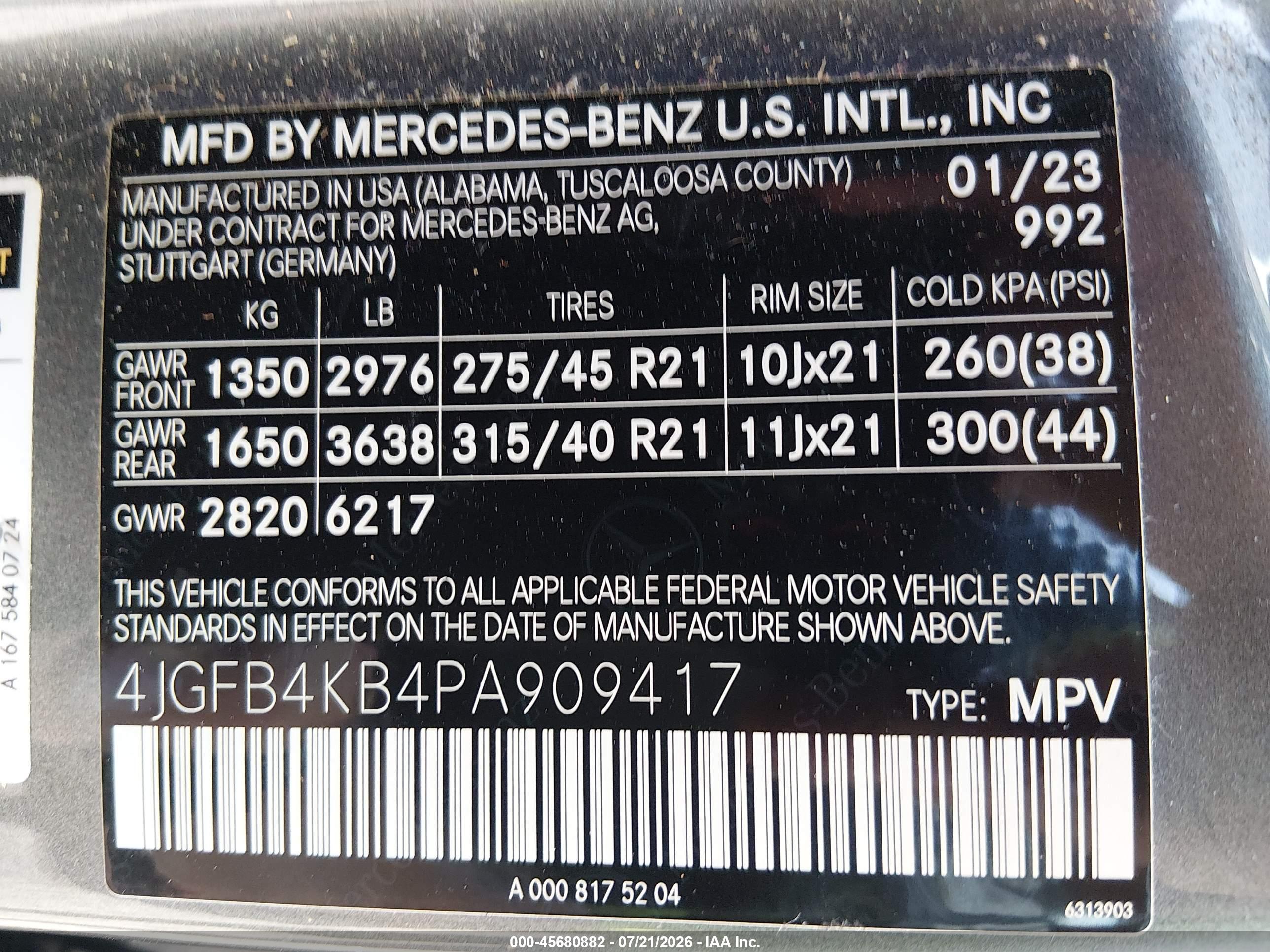 2023 MERCEDES-BENZ GLE 350 4MATIC