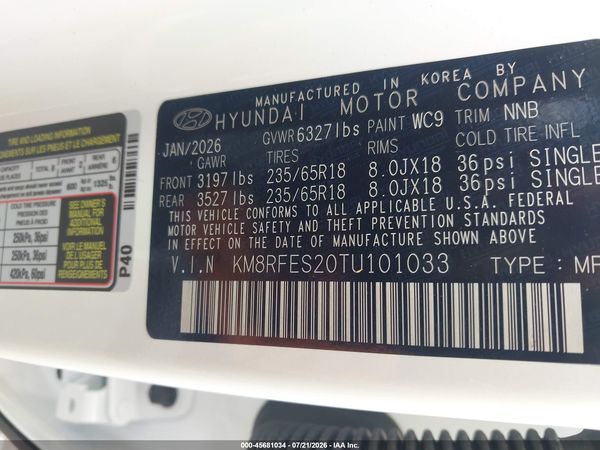 2026 HYUNDAI PALISADE SE