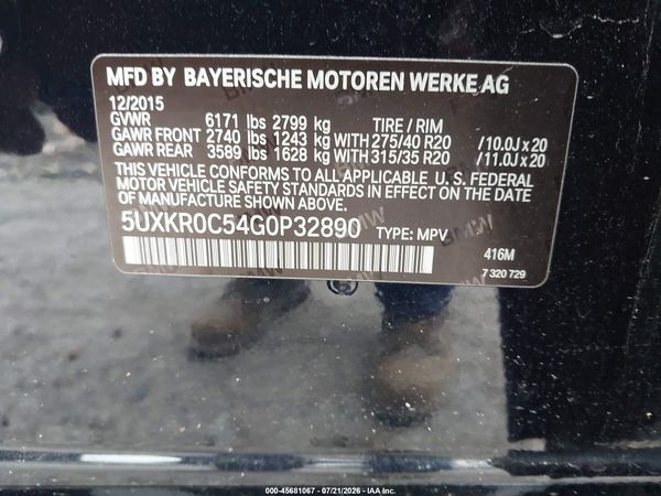 2016 BMW X5 XDRIVE35I
