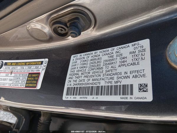 2019 HONDA CR-V LX