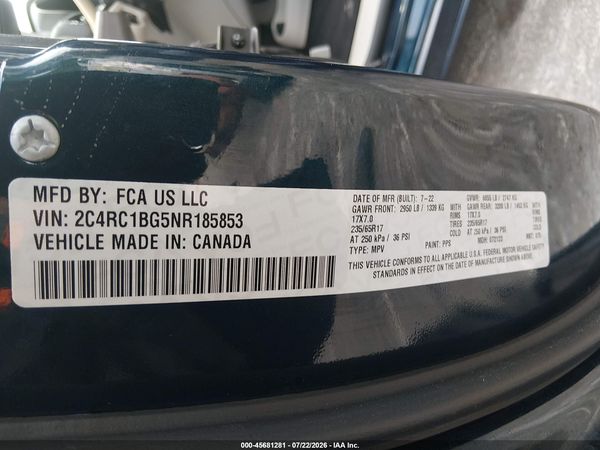 2022 CHRYSLER PACIFICA TOURING L