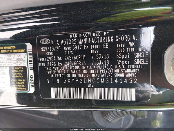 2021 KIA TELLURIDE LX