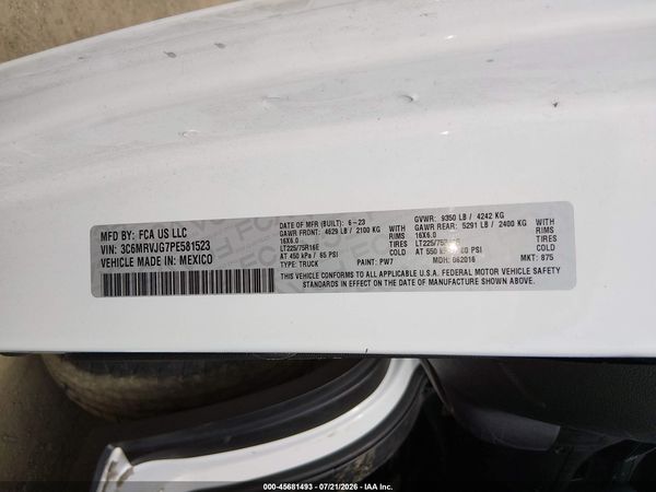 2023 RAM PROMASTER 3500