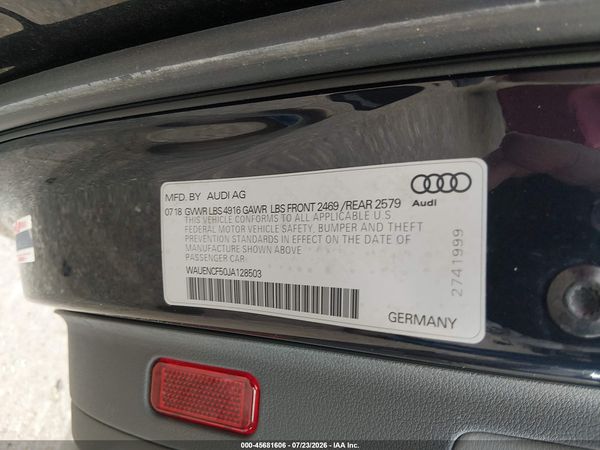 2018 AUDI A5 2.0T PREMIUM